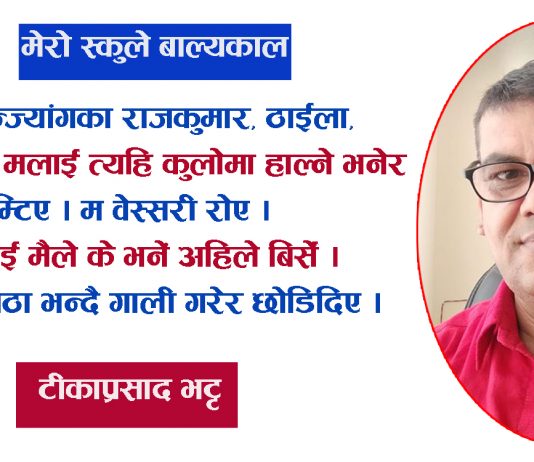 मेरो स्कुले बाल्यकाल