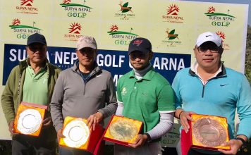 Third edition of Surya Nepal Gokarna Monthly Medal winner thapa
