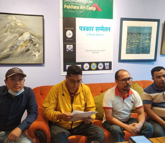 चार देशीय ‘पोखरा आर्ट क्याम्प’ कार्यशाला भाद्र ३१ देखि असोज ४ गतेसम्म पोखरामा हुने