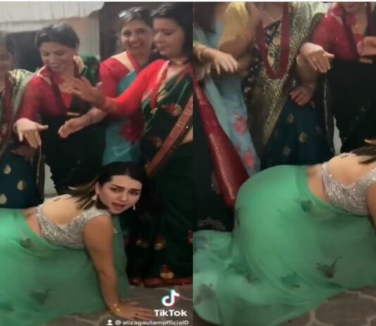 ऋषी धमला पत्नी एलिजा गौतमको सारी डान्स भाइरल