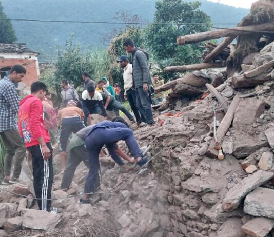 जाजरकोटमा केन्द्रविन्दु बनाएर शक्तिशाली भूकम्प, ६५ जनाको मृत्यु, १०० भन्दा बढी घाइते