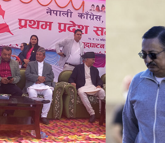 जेलमा रहेका बालकृष्ण खाणलाई कांग्रेसले गर्यो सम्मान
