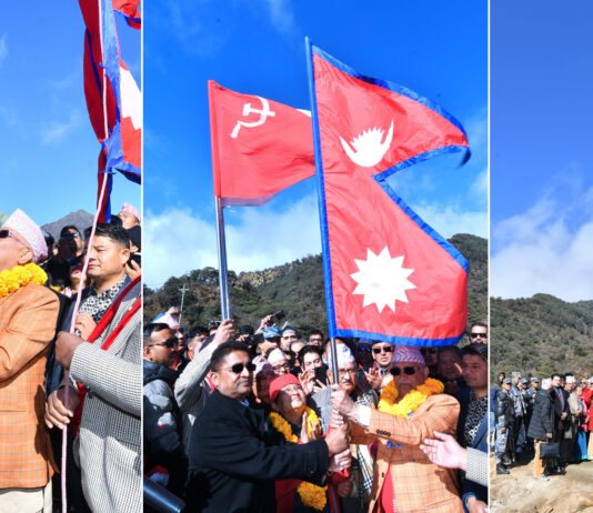 चिवाभन्ज्याङको जंगे पिलरमा ओलीले झन्डा फहराएपछि सकियो संकल्प यात्रा (फोटो फिचर)