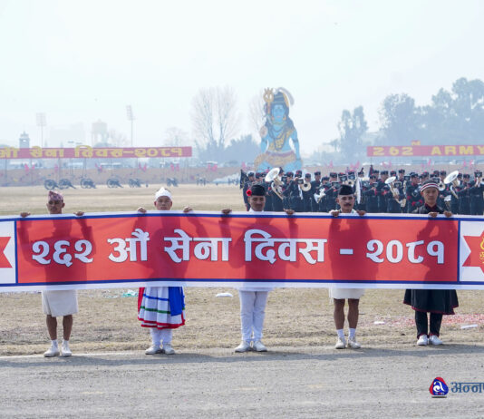 टुँडिखेलमा सेना दिवसको हर्ष बढाइँ (तस्वीरहरू)