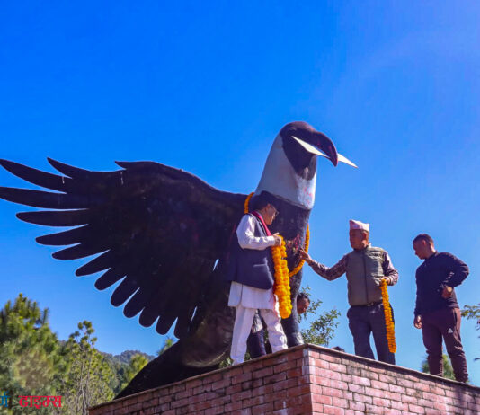 तस्विरमा हेर्नुहोस् कागेश्वरी महादेव मन्दिरमा यसरी गरियो काग पूजा