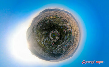 ड्रोन भ्यूमा त्रिवि क्रिकेट मैदान (तस्वीरहरू)