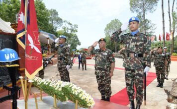 मनाइयो अन्तर्राष्ट्रिय शान्ति सैनिक दिवस, दुई सैनिकका परिवारलाई सम्मान