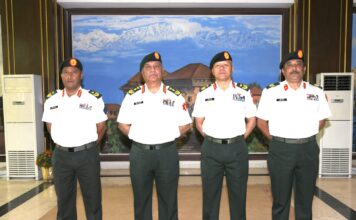 प्रधान सेनापतिद्वारा बढुवा भएका तीन जर्नेललाई दर्ज्यानी चिन्ह प्रदान