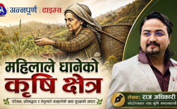 महिलाले धानेको कृषि क्षेत्र