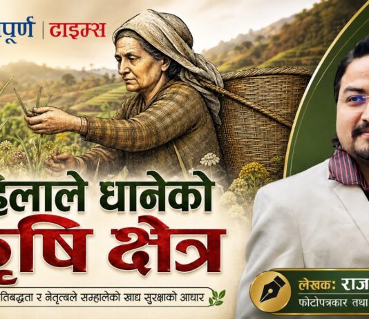 महिलाले धानेको कृषि क्षेत्र