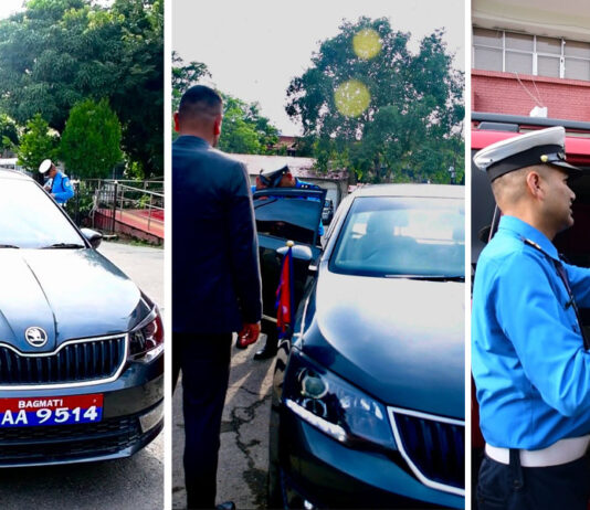 हटाइयो गृहमन्त्रीकै सवारीबाट कालो स्टिकर