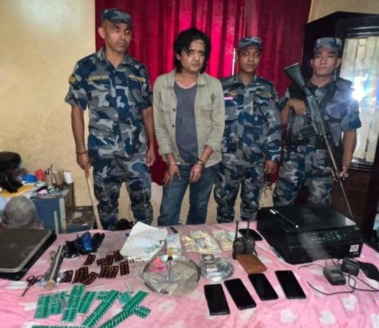 नक्सालबाट २९६ ग्राम खैरो हेरोइनसहित चार पक्राउ