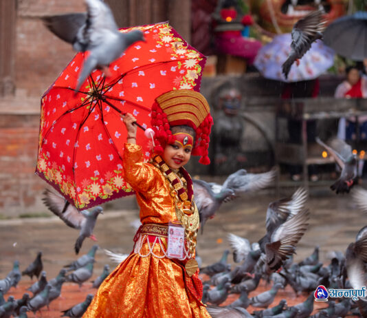 हनुमानढोकामा सामूहिक कुमारी पूजा (तस्वीरहरू)