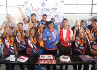 २० औँ एसियाली खेलकुदका लागि नेपाली उसु टोलीको बिदाइ