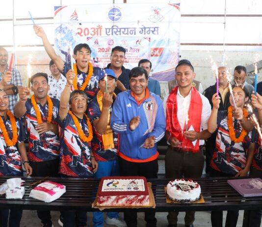 २० औँ एसियाली खेलकुदका लागि नेपाली उसु टोलीको बिदाइ