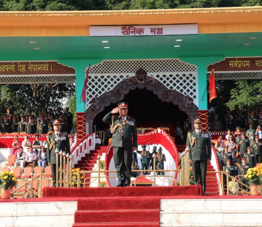 प्रधान सेनापति सिग्देलद्वारा फूलपाती बढाई समारोहको अन्तिम निरीक्षण (तस्बिरहरू)